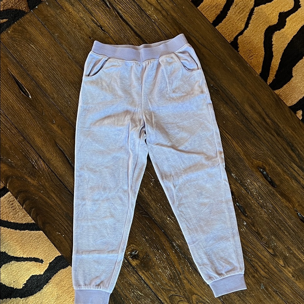 Janie and Jack girls size 8 lavender velour pants